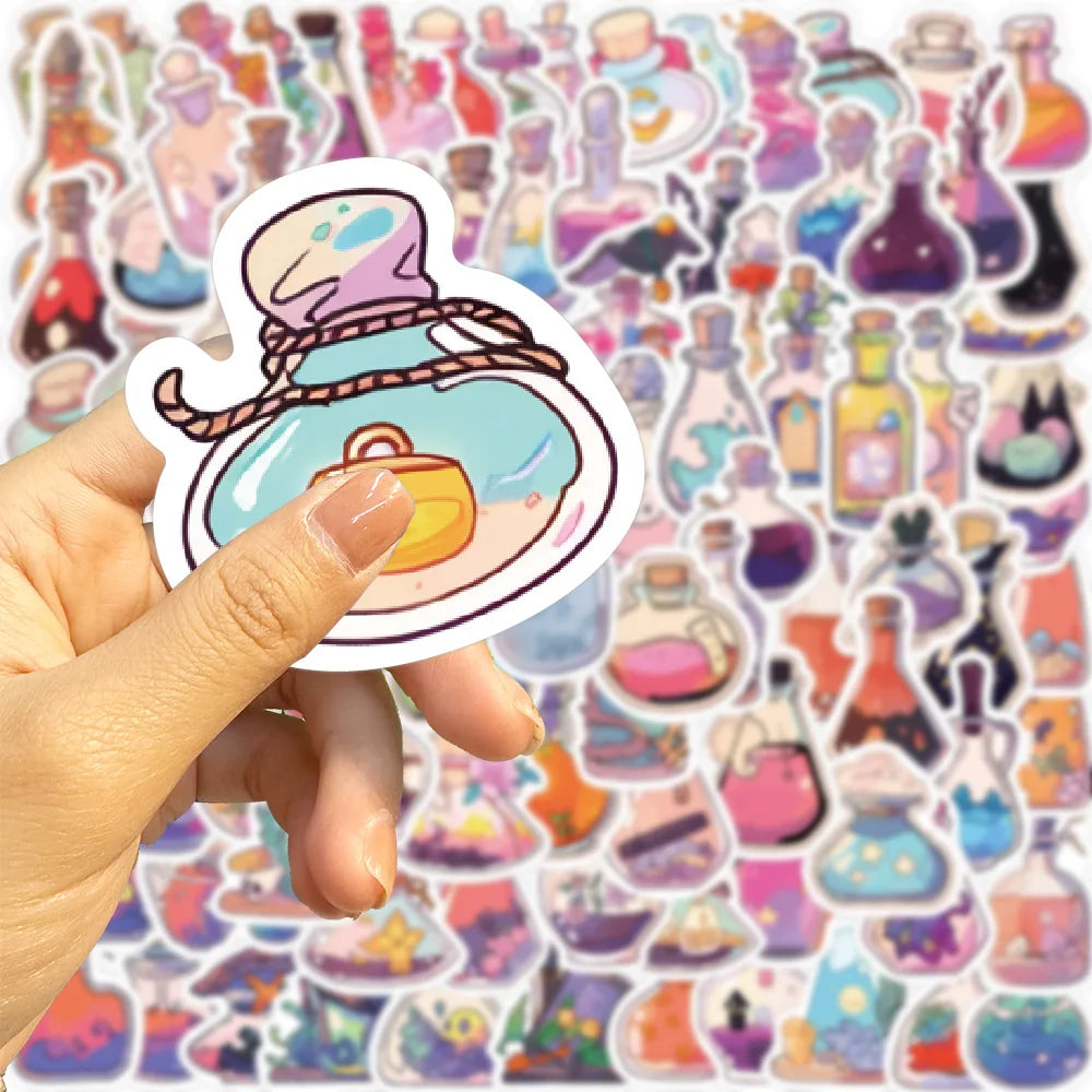 10/30/50/100PCS Magic Bottle Stickers Potio Apothecary Cartoon Graffiti Toy Laptop Phone Skateboard Fridge Scrapbook DIY Sticker