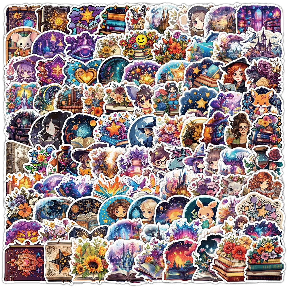 10/30/50/100pcs Funny Gothic Magic Witch Cartoon Stickers Aesthetic Decals Fridge Phone Car Graffiti Sticker Kids Classics Toy