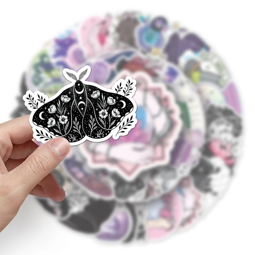 10/30/50PCS Halloween Magic Witch Stickers Apothecary Graffiti Toys Cartoon Decals For Kids DIY Skateboard Notebook Bike Helmet