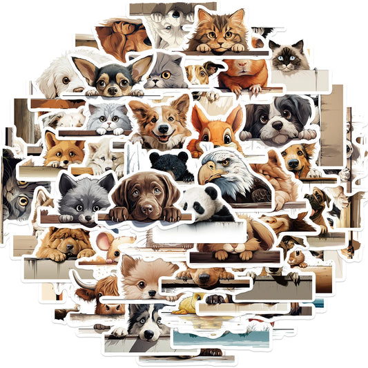 Cartoon Animal Wall Climbing Stickers for Snowboard Laptop Luggage Car Fridge Vinyl 10/30/60Pcs