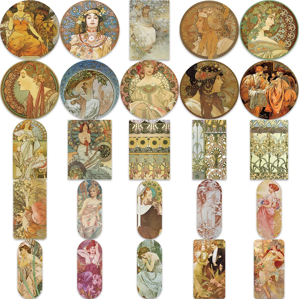 10/30/54PCS Renaissance Artist Painting Stickers Vintage Decals DIY Album Phone Suitcase Skateboard Laptop Car Bike Toys Sticker