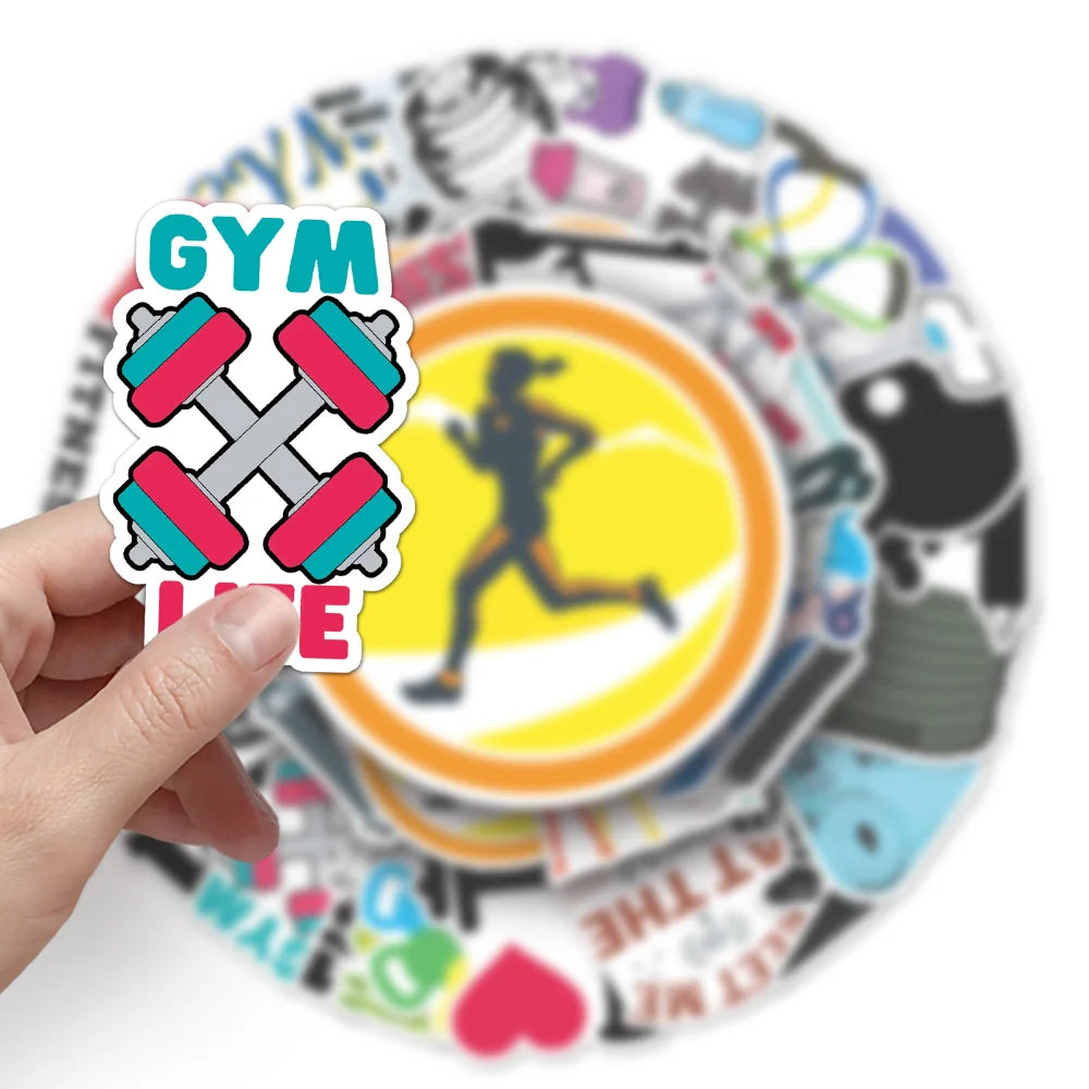 10/50Pcs Inspirational Fitness Graffiti Sticker Decals DIY Water Bottle Motorcycle Laptop GYM Cool Sticker for Kid Toys