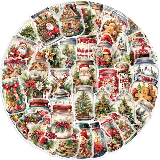 50PCS Christmas Cute PET Stickers for Phone & Laptop
