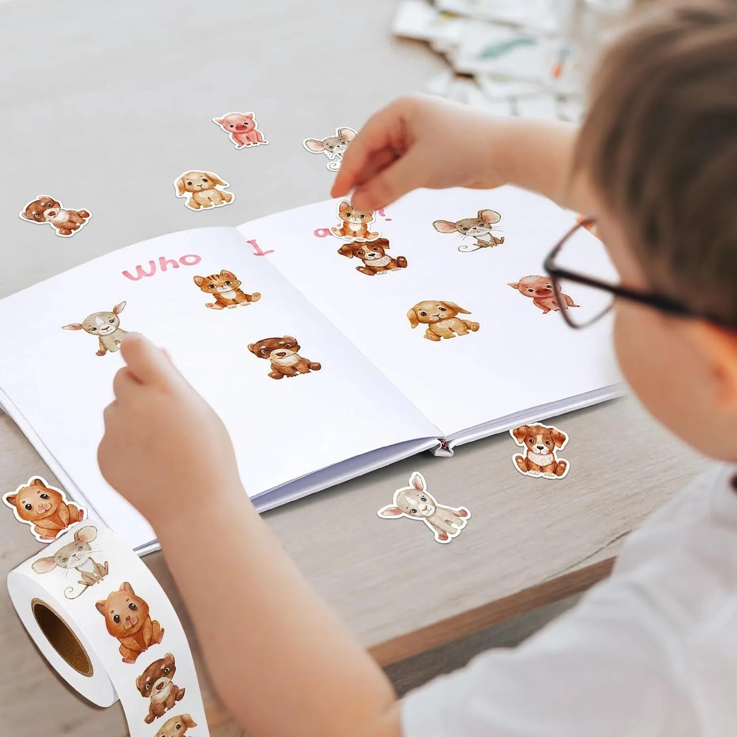 100-500pcs Animals Reward Stickers for Kids Children Kindergarten School Encouragement Students Games Toy Stationery Sticker