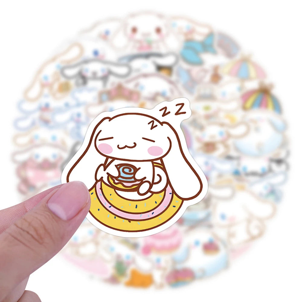 10/30/50pcs Anime Kawaii Funny Cinnamoroll Stickers Cartoon Cute Kids Toy Decals Fridge Notebook Laptop Phone Stationery Sticker