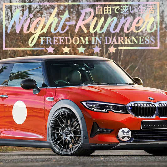 JDM Windshield Banner Vinyl Decals - Night Runner Stickers