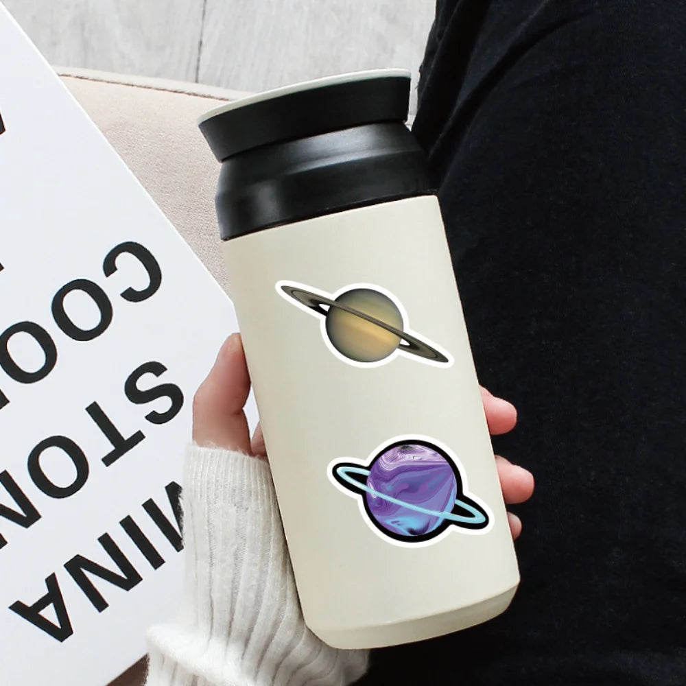 10/50PCS Space DIY Planet Sticker Notebook Trolley Case Bike Scooter Waterproof Graffiti Gift Toy Sticker Wholesale