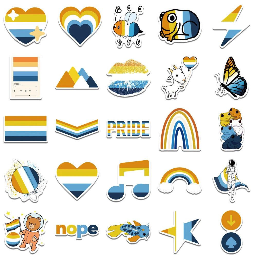 10/30/52PCS Aroace Pride LGBTQ Sticker Packs