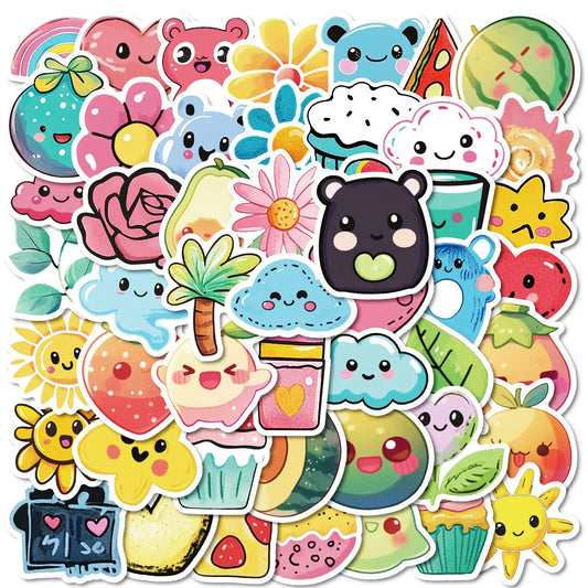 50Pcs Cartoon Graffiti Stickers for Helmet, Wall, DIY Decoration