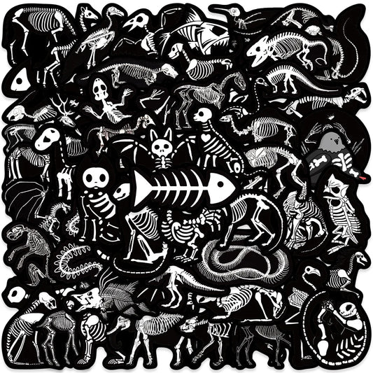 50Pcs Shock Skull Stickers Waterproof Decals