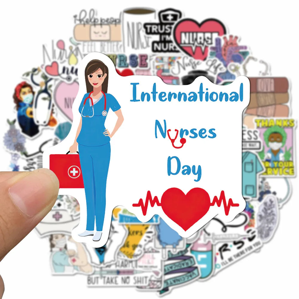 10/50/100Pcs/set Doctor Nurse TV Show Scrapbooking Stickers Decal for For Guitar Laptop Luggage Car Fridge Graffiti Sticker