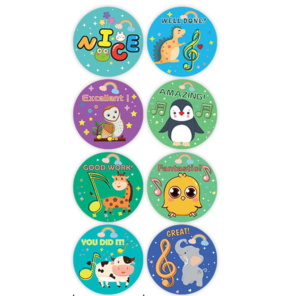 100-500pcs Cute Cartoon Reward Stickers For Kids School Teacher Supplies For Classroom Potty Training Sticker Motivational Label