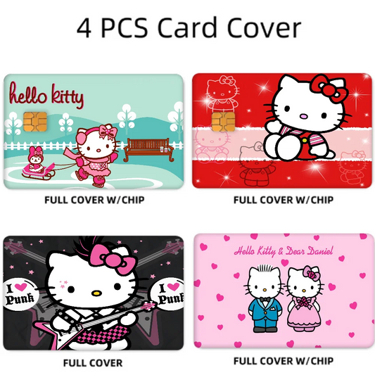 Hello Kitty Anime Card Skin Stickers Set (4pcs)