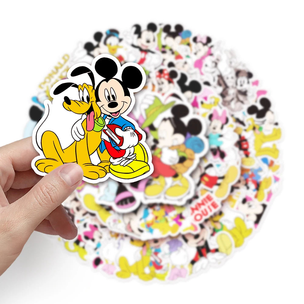 10/30/50pcs Disney Cute Cartoon Mickey Mouse Graffiti Stickers DIY Laptop Scrapbook Phone Luggage Guitar Children's Stickers Toy