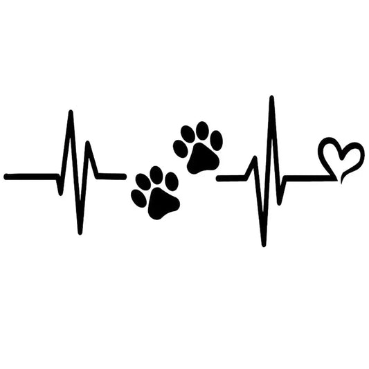 Motorcycle Sticker  Love Dog Reflective  Moto Auto Decal Funny JDM Vinyl On Car Stickers