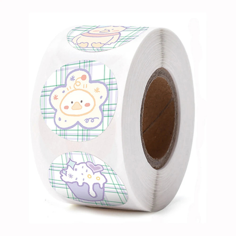 100-500pcs Round Cartoon Toys Animal stickers for kids Teacher Reward Encourage Sticker Office Stationery for Children 1inch