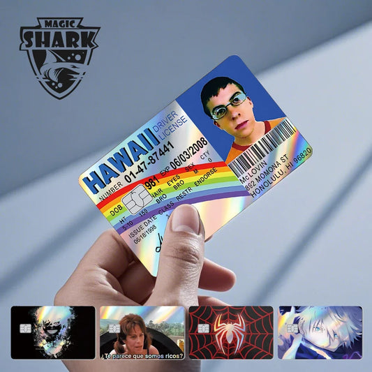 Holographic Anime Spider Card Skin Sticker