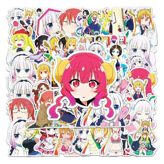Dragonmaid Stickers Pack for Laptop, Phone, Car, Scooter, Water Bottle, Fridge, Stationery