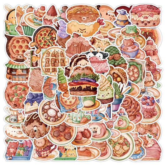 Cute Pink Cake Cartoon Stickers for Laptop, Phone, Bike, Luggage - 10/50/100PCS