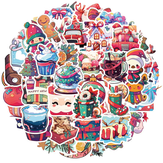 Christmas Graffiti Stickers 10/30/50Pcs for Snowboard Laptop Luggage Car Fridge Vinyl Decor