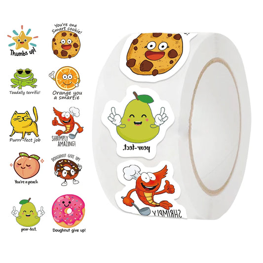 500pcs Motivational Star Stickers for Kids & Teachers
