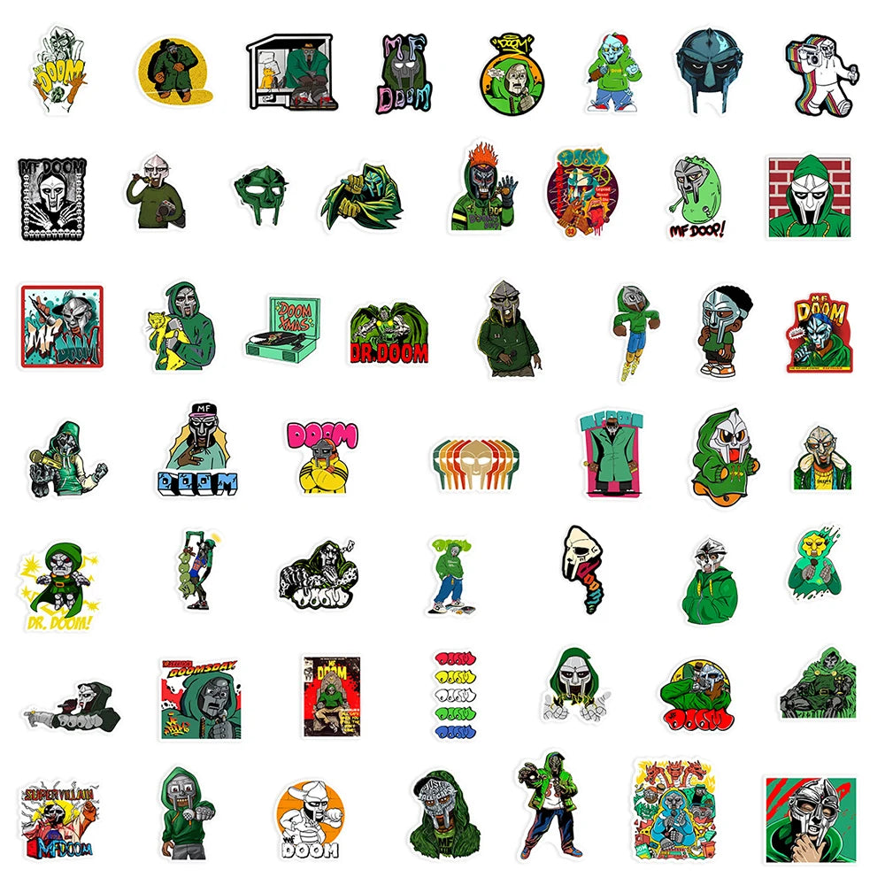 10/30/50pcs Hip Hop Rapper MF Doom Sticker Packs