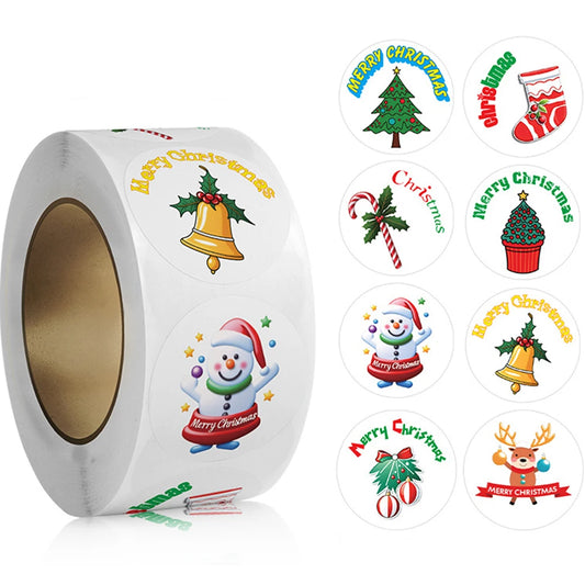 Christmas Stickers Set: Santa, Tree, Snowman, Kids Gift
