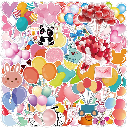 Balloon Animal Cartoon Stickers Pack - Cute Kawaii Decals for Laptop, Phone, Notebook, Luggage
