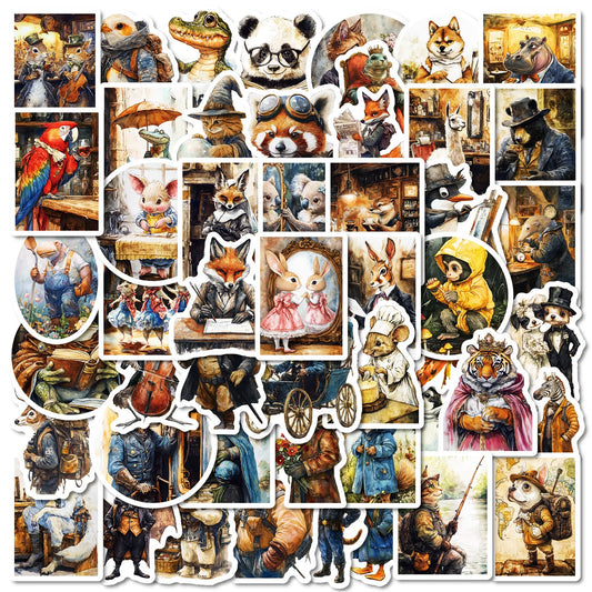 10/50pcs Cute Funny Forest Fairy Tales Animal Stickers Aesthetic Laptop Phone Bottle Luggage Waterproof Graffiti Vinyl Sticker