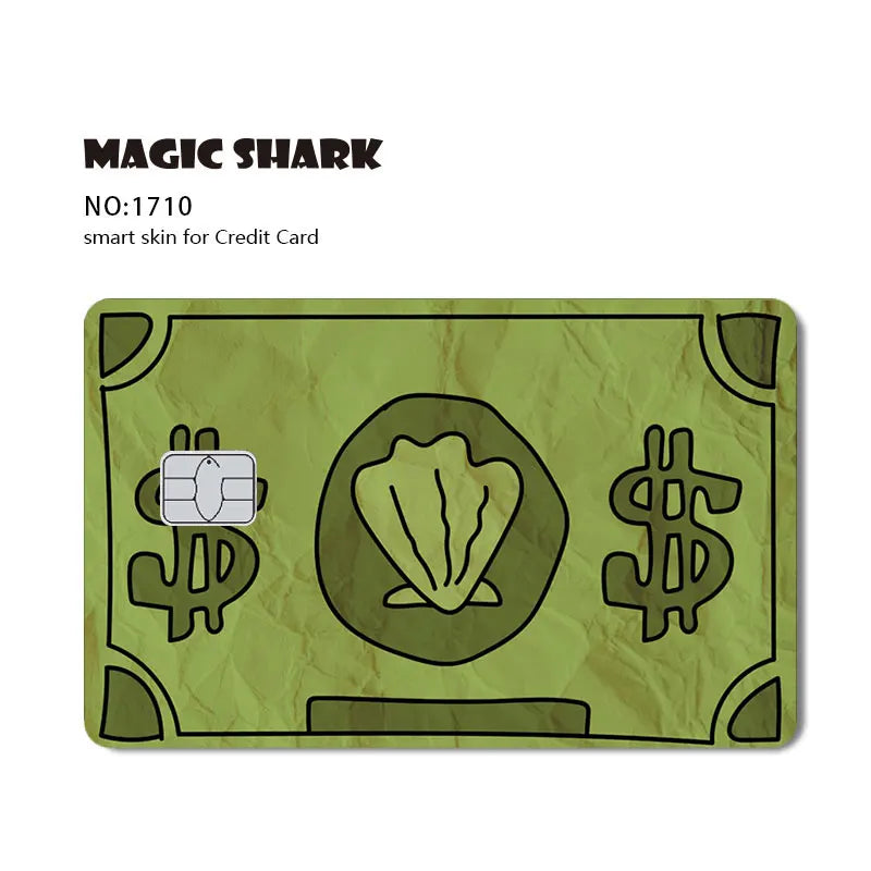 Conch Money Bow Anime Meme Credit Card Sticker Skin