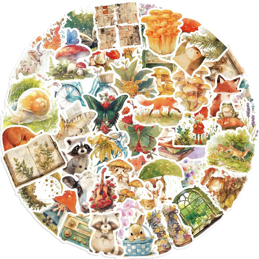 Fairy Tale Animal Cartoon Stickers for Suitcase, Skateboard, Laptop, Luggage, Phone