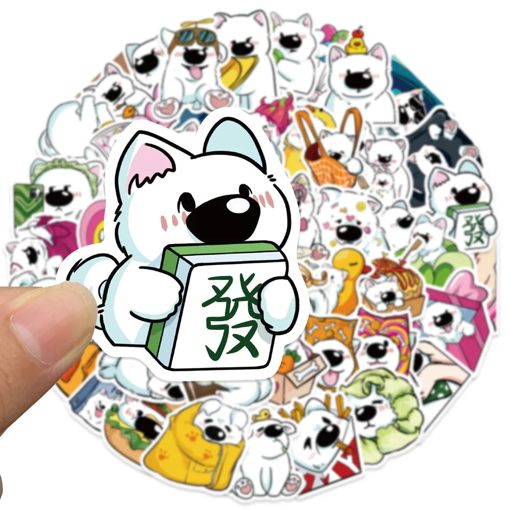 10/30/50PCS Kawaii Samoyed Dog Cartoon Stickers Cute Decals For Laptop Luggage Phone Notebook Bike DIY Decoration Sticker Toys