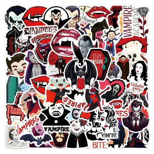 Vampire Graffiti Stickers Pack for Laptop, Phone, Car, Scooter, Suitcase, Water Bottle, Stationery, Refrigerator