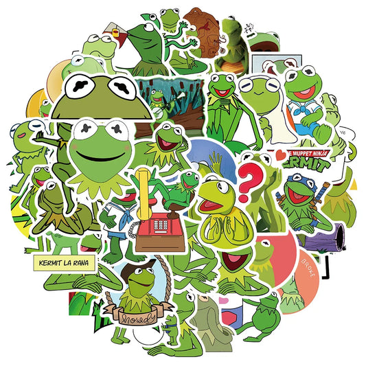 Frog Komi Animal Stickers 10/30/50Pcs Waterproof Vinyl for Laptop, Car, Snowboard, Luggage, Fridge