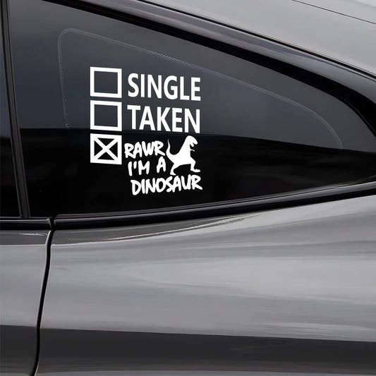 Dinosaur RAWR Sticker - Funny Car Decal, Durable Exterior Accessory