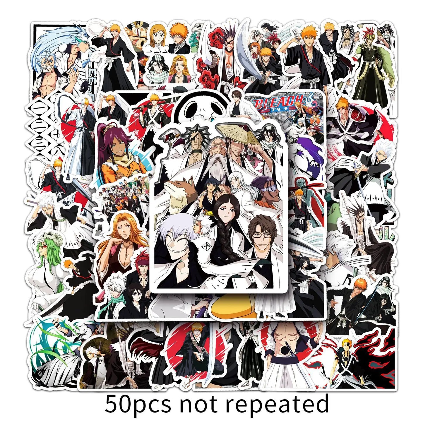 50pcs BLEACH Series Stickers for Helmet, Desktop, Wall Decoration