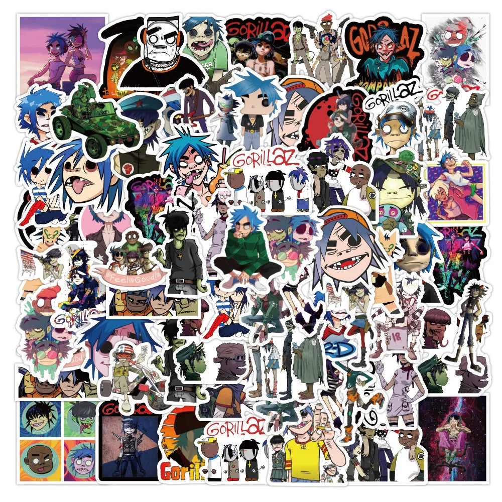 10/30/50pcs Gorillaz Band Sticker Packs