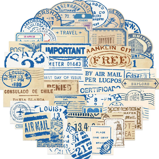 Travel Ticket Stub Cartoon Stickers for Suitcase, Skateboard, Laptop, Luggage, Phone