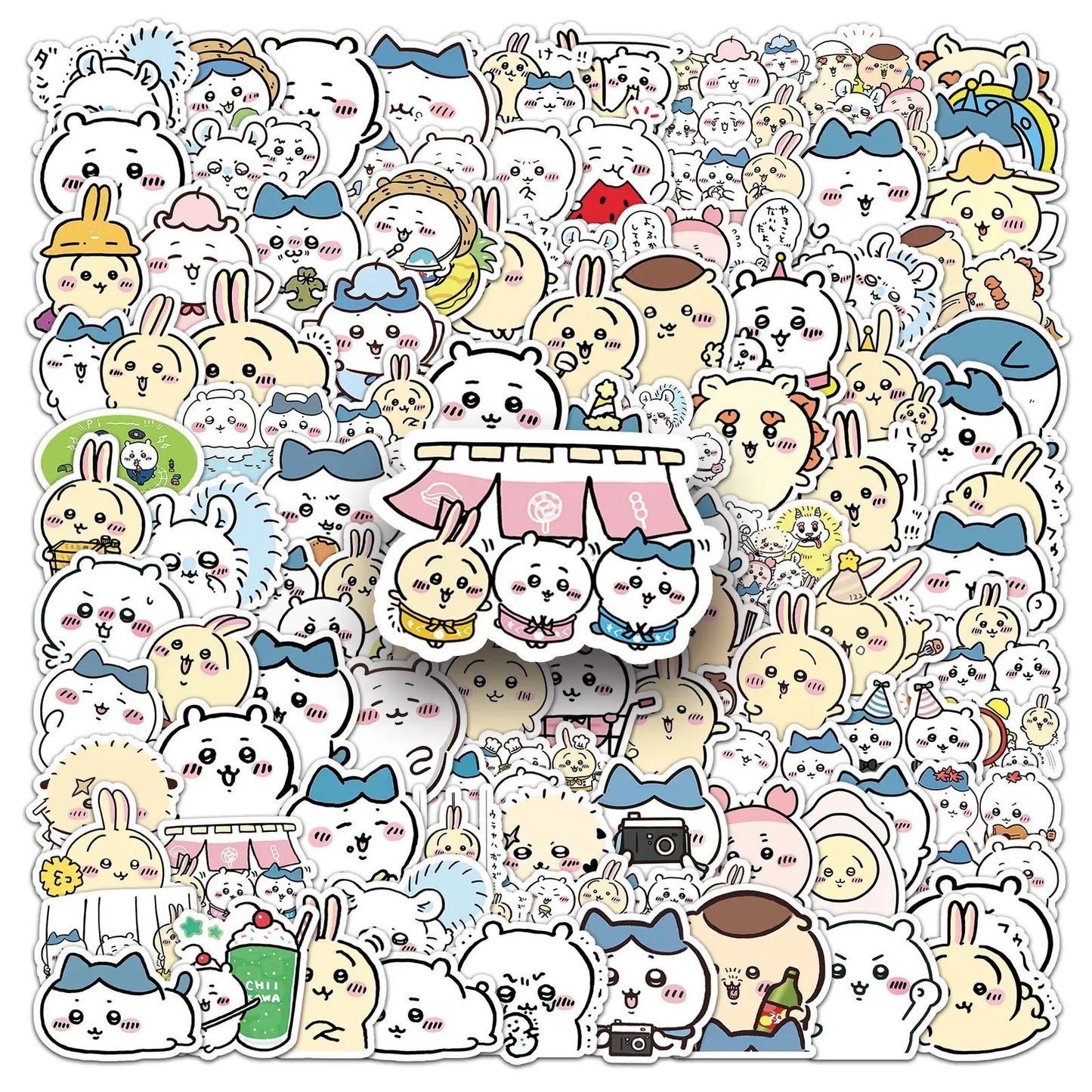 Chiikawa Cartoon Stickers: Laptop, Phone, Car, Bike Decals