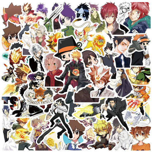50pcs Anime HITMAN REBORN! Stickers for Helmets, Desktops, Walls, DIY Decoration Wholesale