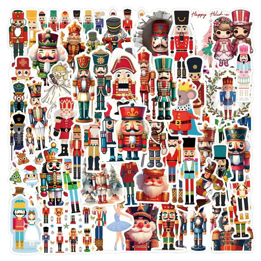 55pcs Nutcracker Sticker Set for Laptops, Phones, Cups, and More
