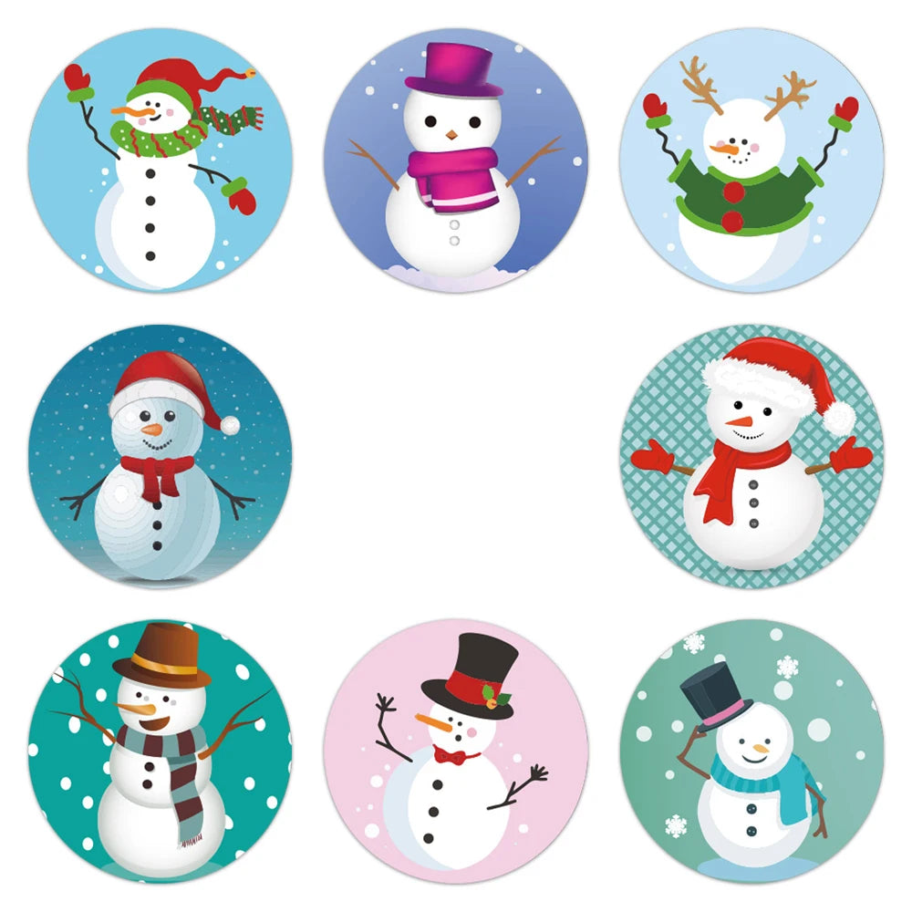 100-500pcs Christmas Stickers Thank You Sticker For Seal Label Scrapbooking Christmas Decoration Sticker Stationery Paper