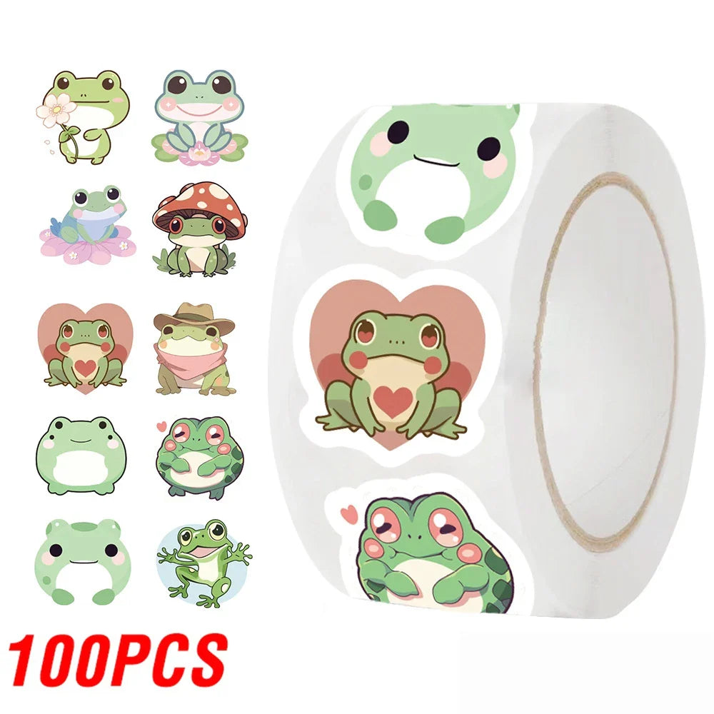 Frog Animal Reward Stickers for Students (100-500pcs)