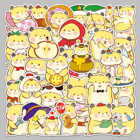 50pcs Cute Bear Graffiti Stickers for Helmet, Wall, DIY Decoration