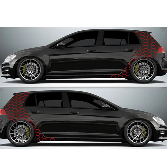 JDM Honeycomb Car Sticker Vinyl Decal Accessory