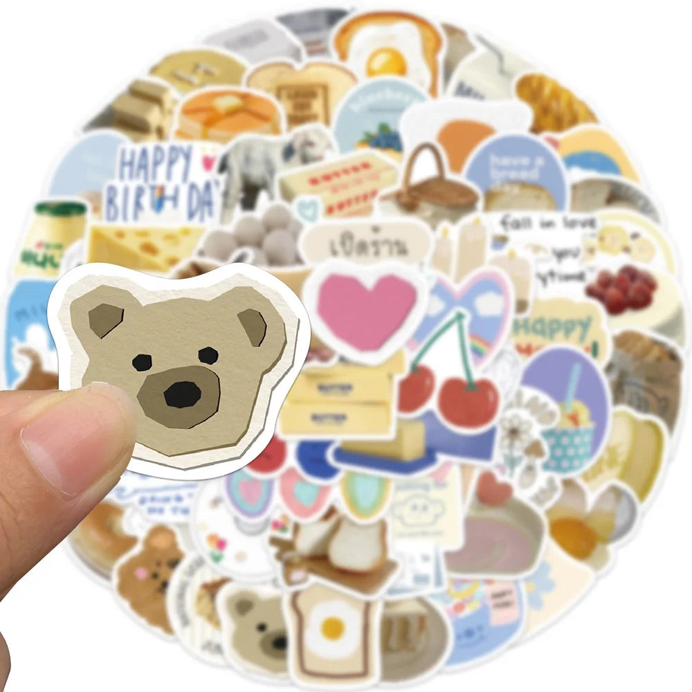 10/30/63PCS Bread and Food and Household Goods Sticker Packs