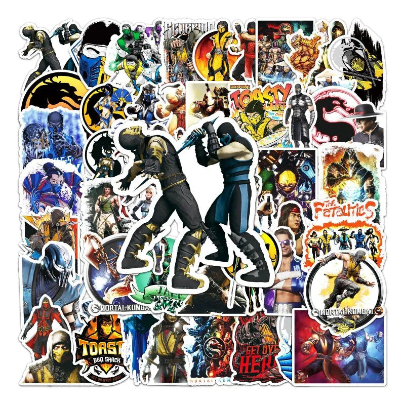 Mortal Kombat Stickers Pack for Laptop, Phone, Car, Scooter, Suitcase, Water Bottle, Refrigerator
