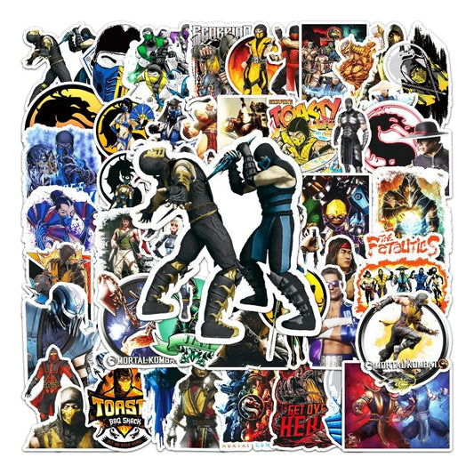 Mortal Kombat Stickers Pack for Laptop, Phone, Car, Scooter, Suitcase, Water Bottle, Refrigerator