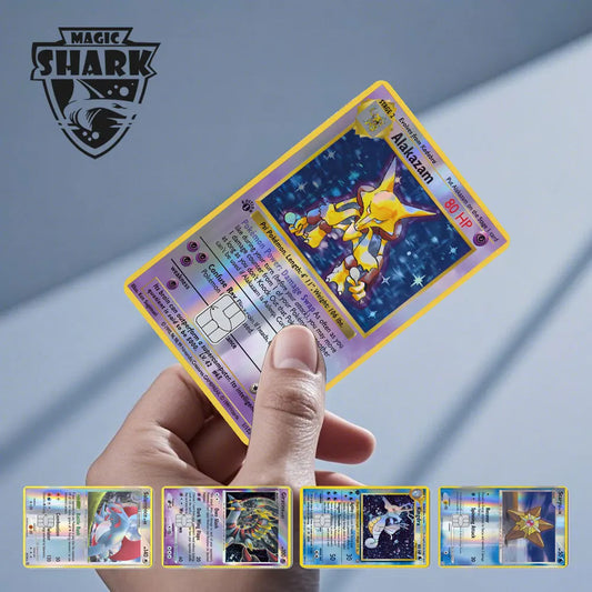 Pokemon Holographic Card Sticker: Staryu, Riolu, Alakazam