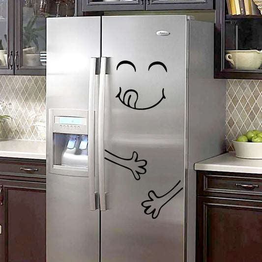 Cute Kitchen Fridge Wall Stickers - Happy Face Art Decoration